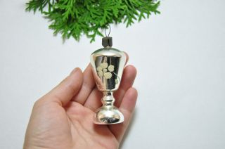 Vase Russian Soviet Glass Christmas Ornament 1950s Christmas/new Year