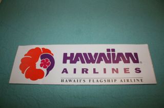 Vintage Hawaiian Airlines Bumper Sticker From The 