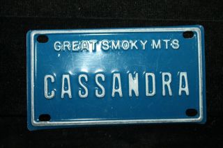 Vintage 1970s Tn Bicycle License Plate Great Smoky Mountains Mts Cassandra