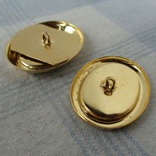 2 Vintage 1 - Piece Stamped Brass Buttons w Rooster and Butterfly Embellishments 4