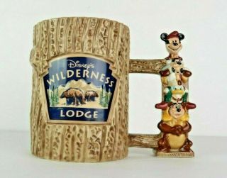 Disney Wilderness Lodge Coffee Mug Cup With Totem Pole Character Handle