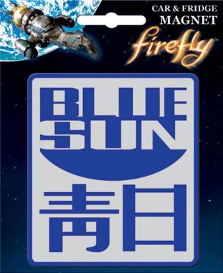 Firefly Blue Sun Car/fridge Magnet