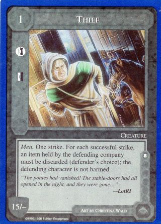 Thief Middle - Earth The Wizards Ccg Trading Card