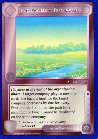 Fair Travels In - Domains Middle - Earth The Wizards Ccg Trading Card