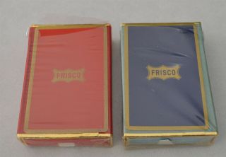2 Vintage Decks Frisco Railroad Playing Cards Factory