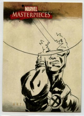 2008 Marvel Masterpieces 2 Sketch Card - Unknown Artist - Cyclops