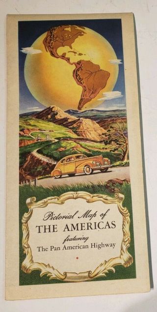 1930 Brochure Pictorial Maps Of The Americas Featuring The Pan American Hwy