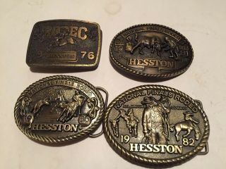 Hesston National Finals Rodeo Nfr Limited Edition Belt Buckle 1976,  80,  81,  82