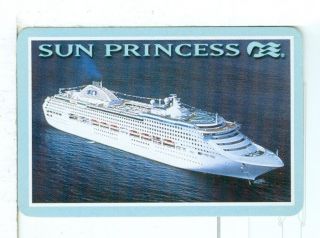 Single Vintage Playing Card " Sun Princess " Princess Cruise Line/shipping,  Ss