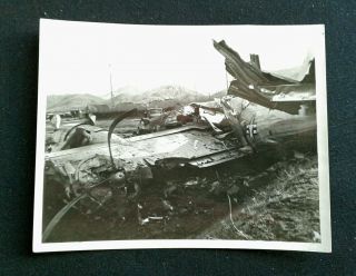 Crash Landing Airplain Vintage Military Photograph