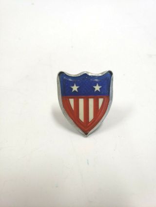 Vintage American Flag Motorcycle Car Bicycle License Plate Topper Reflector