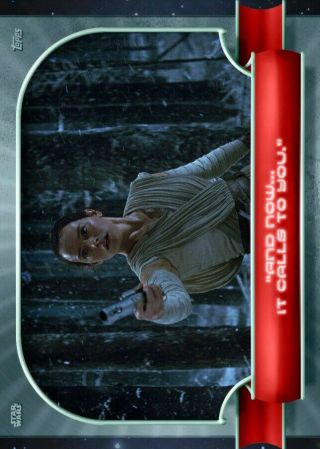 Star Wars Card Trader Moments Of Triumph Rey Silver Digital Insert
