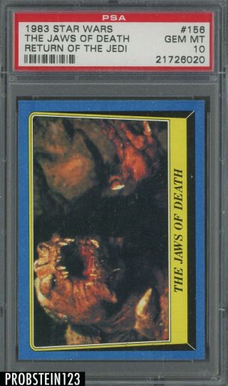 1983 Topps Star Wars Return Of The Jedi 156 The Jaws Of Death Psa 10 Gem