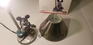 Disney Hampton Bay 2002 Table Lamp With Metal Shade Mickey Mouse At The Ink Well