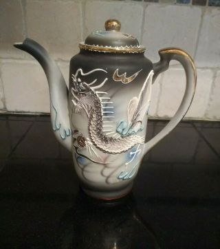 Vintage Dragonware Moriage Teapot Tea Pot Fleetwood Japan Hand Painted
