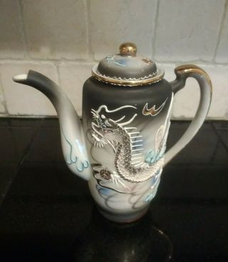Vintage Dragonware Moriage Teapot Tea Pot Fleetwood Japan Hand Painted 3