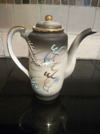 Vintage Dragonware Moriage Teapot Tea Pot Fleetwood Japan Hand Painted 4