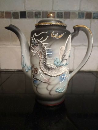 Vintage Dragonware Moriage Teapot Tea Pot Fleetwood Japan Hand Painted 6