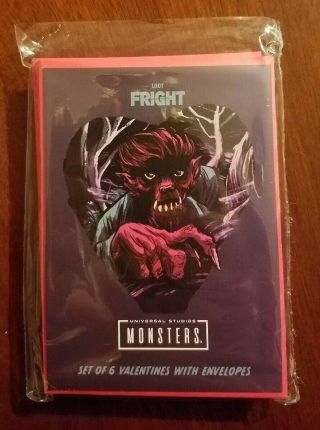 Universal Monsters Loot Crate Exclusive Set Of 6 Valentines Cards