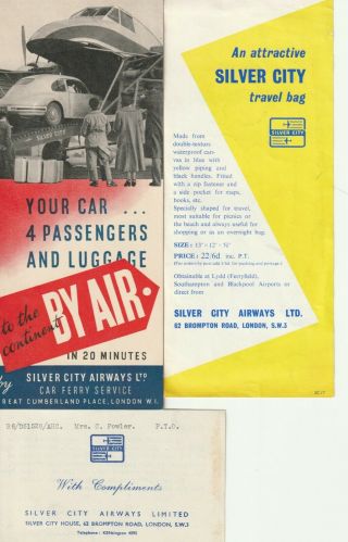 7 Silver City Airways Airline Brochures Etc
