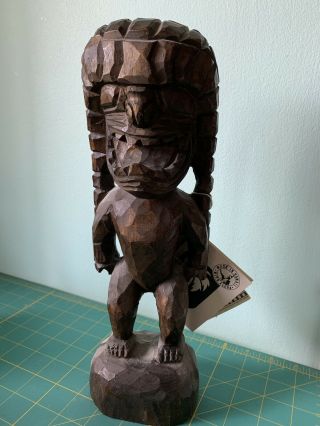 Large Kuka Ilimoku Carved Tiki Statue Mulikihaamea Matekitoga Wooden Big Guy