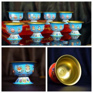 Tibet Tibetan Buddhist Mikky Offering Copper Water Bowl Divine Focus Ritual