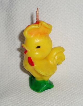 Vtg Gurley Rare Rooster Candle 3.  75 " Yellow Spring