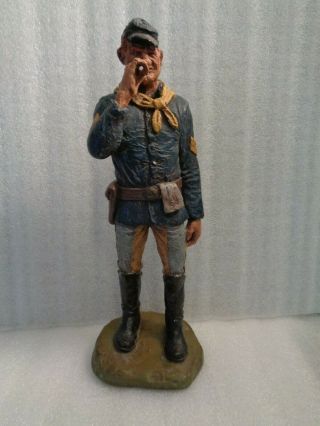 Michael Garman Civil War Union Soldier Sculpture Signed & Dated