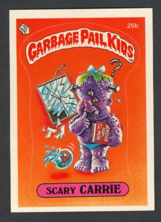 1985 Topps Garbage Pail Kids 25b Scary Carrie (matte) Nearmint -