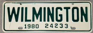 1980 Wilmington North Carolina City License Plate Topper Tag Nc