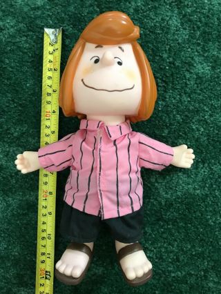 Peanuts Peppermint Patty Plush And Plastic Doll 10” Tall - Vintage 1966