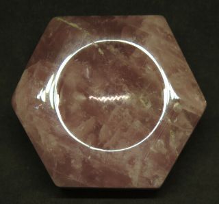 47mm 2.  2oz Natural Pink Rose Quartz Crystal Base For Sphere Egg Display Stand