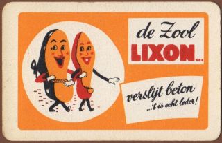 Playing Cards 1 Single Card Old Vintage Lixon Shoe Soles Advertising Footwear
