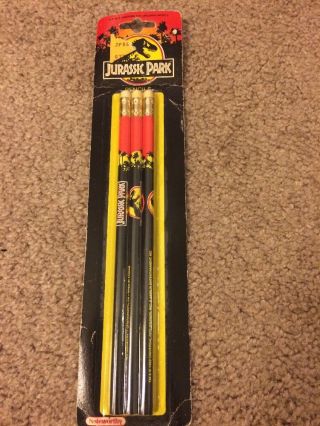 Vintage 1992 Advertising Movie Pencils - Jurassic Park - 3 Pack