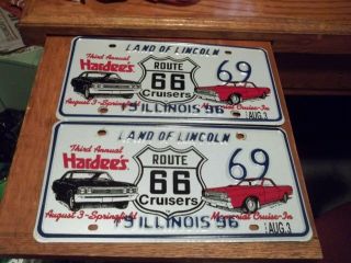 Illinois 1996 Route 66 License Plates