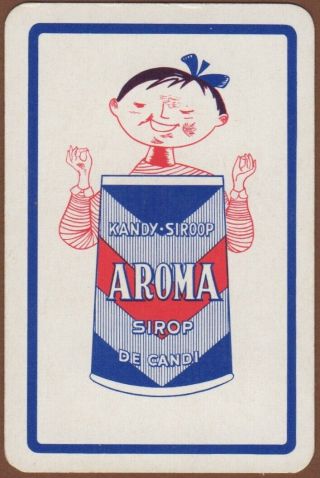 Playing Cards 1 Single Card Old Vintage Aroma Candy Syrup Advertising Sirop Girl