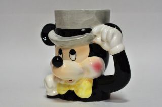 Disney Vintage Japan Donald Duck & Mickey Mouse Head Face Coffee Mug 4