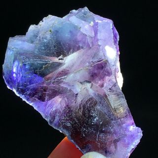 77.  5gNatural Purple Phantom Cube Blue Fluorite Mineral Specimen/Inner Mongolia 4
