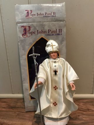 Pope John Paul Ii Collectible Doll 11 " Blue Corner 2002 Figure & Accessories 2nd