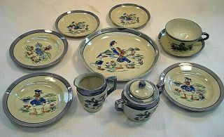 Vintage 1940s? Walt Disney Donald Duck 10pc China Tea Set Japan
