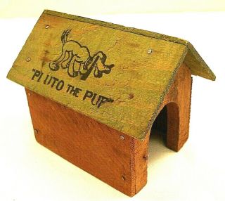 1950s? Vintage Disney Pluto The Pup Wooden Doghouse