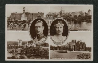 S910) Vintage Royalty Postcard Of H.  M.  King George Vi & H.  M.  Queen Elizabeth