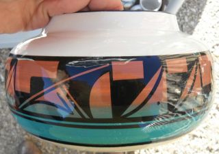 Ute Mtn/mountain Pottery,  Colorado,  Native American Bowl/pot,  Hptd Motifs,  W.  Jacket