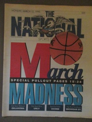 The National Sports Daily March Madness Ncca Hoops March 12,  1990