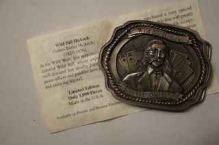 Vintage Belt Buckle - Legends Of The Old West,  Wild Bill Hickok