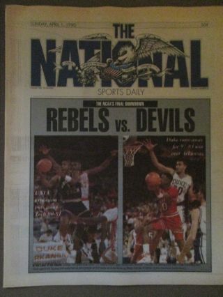 The National Sports Daily Unlv Vs Duke Ncaa Championship April 1,  1990