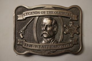 Vintage Belt Buckle - Legends Of The Old West,  Wyatt Earp