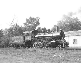 B&w Negative Nh & I Railroad 2 - 8 - 0 Steam Loco 40 Hope,  Pa 1976