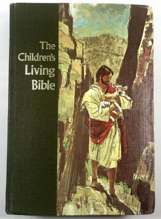 The Children’s Living Bible,  1971 Vintage Hard Cover Children’s Bible Book