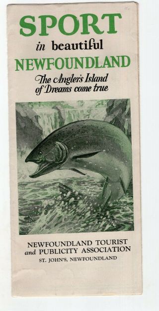 Vintage Fishing In Newfoundland Brochure